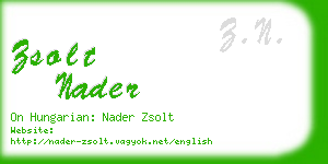 zsolt nader business card